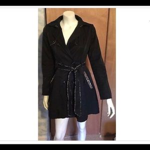 Betsey Johnson Tan FlareCoat Corset Double Breast